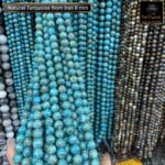 Natural Turquoise Stone From Iran Star Quality 8mm Plane Beads Strings Healing Stones Factory Price