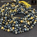 Natural Cat's Eye Stone Blue and Yellow Shade Star Quality 8mm 10mm 12mm 14mm Plane Beads Strings Wholesale Bulk Supply Factory Price