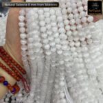 Natural Selenite Moroccan Stone Star Quality 8mm 10mm Plane Beads Strings Energy Healing Crystals