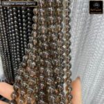 Natural Smoky Quartz Stone Star Quality 8mm Plane Beads Strings Energy Healing Crystals