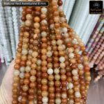 Natural Red Aventurine Stone Star Quality 8mm 10mm Plane Beads Strings Energy Healing Crystals