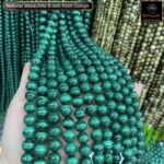 Natural Malachite Stone Star Quality 4mm 6mm 8mm 10mm Plane Beads Strings Positive Energy Stones Factory Price