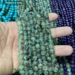 Natural Prehnite Stone Star Quality 8mm 10mm Plane Beads Strings Energy Healing Crystals - Image 3