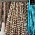 Natural Sunstone (Peach Moonstone) Stone Star Quality 8mm 10mm Plane Beads Strings Energy Healing Crystals