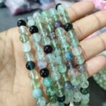 Natural Fluorite Stone Star Quality 8mm 10mm Plane Beads Strings Positive Energy Stones Factory Price