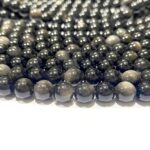 Natural Silver Obsidian Stone Star Quality 4mm 6mm 8mm 10mm Plane Beads Strings Lines Wholesale Bulk Supply Direct From Factory - Image 3