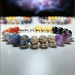 Most Running Combination of Natural Stones Stretchable Bracelets Listing (Tiger Eye Black Tourmaline Lava Stone Selenite Red Jasper Rose Sodalite White Moonstone Unakite Citrine Clear Quartz Smoky Quartz) - Image 4