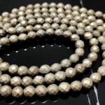 Natural Pyrite Stone Star Quality 8mm Faceted Beads Strings Energy Healing Crystals - Image 2