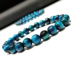 Blue Cat's Eye Tiger Eye Star Quality Plane Beads Stretchable Bracelets Certified 8mm 10mm sizes for Unisex Natural and Authentic Stones - Image 2