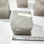 Natural Crystals Square Shape 3" Mirror Polish Stones Black Obsidian, Amethyst, Rose Quartz, Clear Quartz for Paper Weight - Image 4