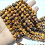 Natural Tiger Eye Stone Starter Quality 8mm 10mm Plane Beads Strings Wholesale Bulk Supply Factory Price - Image 3