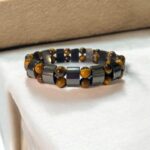 Double Layer Stretchy Bracelets Hematite With Different Natural Stones Amethyst Labradorite Tiger Eye Obsidian - Image 5