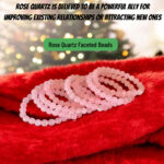 Rose Quartz Faceted 8mm Beads Stretchable Elastic Bracelets Natural Authentic Stones
