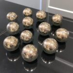 Gemstone High Graded Natural Stone Spheres Pyrite Stone, Larvakite Stone