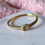 Custom Gold Very Stylish High End Golden Plated Bangles for Women Girls Casual and All Occasions - Image 3