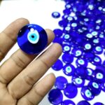 Evil Eye 30 mm Loose Round Shape Glass With Hole To Use As Hangers Wholesale Prices - Image 2