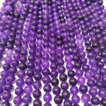 Copy of Amethyst Synthetic Stones 8mm Plane Beads Strings Lines Wholesale Bulk Supply Direct From Factory
