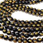 Black Agate OM Carving 8mm 10mm Plane Beads Strings Lines Wholesale Bulk Supply Direct From Factory - Image 2