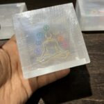 Natural Selenite Zibu Seven Chakra Buddha and OM Symbols Charging Box Charging Case Healing Purpose - Image 3