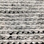 Natural Clear Quartz Stone Cloudy 8mm Plane Beads Strings Lines Wholesale Bulk Supply Direct From Factory