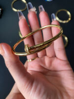 Custom Gold Very Stylish High End Golden Plated Bangles for Women Girls Casual and All Occasions Anti Tarnish - Image 2