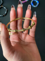 Custom Gold Very Stylish High End Golden Plated Bangles for Women Girls Casual and All Occasions Anti Tarnish - Image 4
