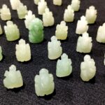 Green Jade and Green Aventurine Carving Ganesh Idol 1 Inch Size Available in All Natural Authentic Stones - Image 2