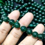 Natural Green Jade Stone 8mm 10mm Plane Beads Strings Wholesale Bulk Supply Direct From Factory