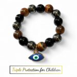 Child Protection Authentic Stone Bracelets with Evil Eye