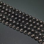 Natural Shungite Stone 8mm Plane Beads Strings Wholesale Bulk Supply Direct From Factory - Image 3