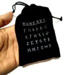 Tumbled Stone Rune Set with Velvet Case Opalite - Image 2