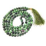 Natural Crystals Selenite Clear Quartz Rose Quartz Ruby Zoisite Stones 8mm Size 108 Beads Jap Mala - Image 4