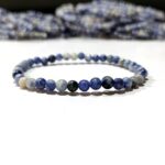 Sodalite Stone Medium Quality Plane Beads Stretchable Bracelets Certified 4mm 6mm 8mm 10mm Unisex for Bulk Quantity Natural and Authentic Stones