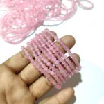 Rose Quartz Stone Star Quality Plane Beads Stretchable Bracelets Certified 4mm 6mm 8mm 10mm Unisex for Bulk Quantity Natural and Authentic Stones - Image 2