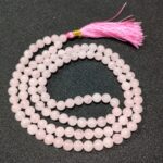 Natural Crystals Selenite Clear Quartz Rose Quartz Ruby Zoisite Stones 8mm Size 108 Beads Jap Mala - Image 3