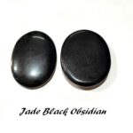Black Obsidian, Silver Obsidian Stone Cabochon - Image 2