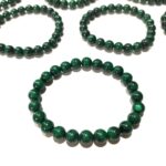 Malachite Star Quality Plane Beads Stretchable Bracelets Certified 4mm 6mm 8mm 10mm Unisex for Bulk Quantity Natural and Authentic Stones - Image 2