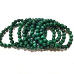 Malachite Star Quality Plane Beads Stretchable Bracelets Certified 4mm 6mm 8mm 10mm Unisex for Bulk Quantity Natural and Authentic Stones - Image 3