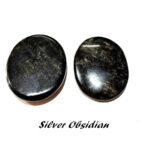 Black Obsidian, Silver Obsidian Stone Cabochon