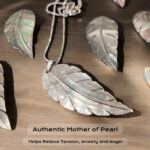 Authentic Mother of Pearl Carving Leaf Pendants