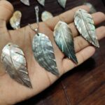 Authentic Mother of Pearl Carving Leaf Pendants - Image 2