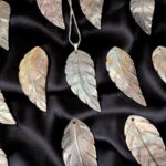 Authentic Mother of Pearl Carving Leaf Pendants - Image 3