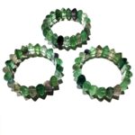 Natural Multi Fluorite Stone Double Terminated Points Bracelets Stretchable Elastic - Image 4