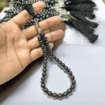 Natural Hematite Beads Misbaha Rosary Tasbeeh with Metal Connector - Image 2