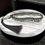 Natural Hematite Beads Misbaha Rosary Tasbeeh with Metal Connector - Image 3