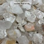 Pack of 2 Kg Natural Rough Stones Raw Crystals Clear Quartz