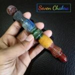 Seven Chakra Bonded Stones Carving Massage Wands Massager