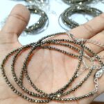 Pyrite from Peru 3mm Faceted Adjustable Anklets Money Attraction - Image 3