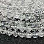 Faceted Brazilian Clear Quartz Stone Star Quality 8mm Plane Beads Strings Lines Wholesale - Image 2