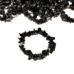 Authentic Black Tourmaline Stone Anklet Stretchable Bracelets - Image 2